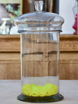 Large antique French apothecary jar - glass