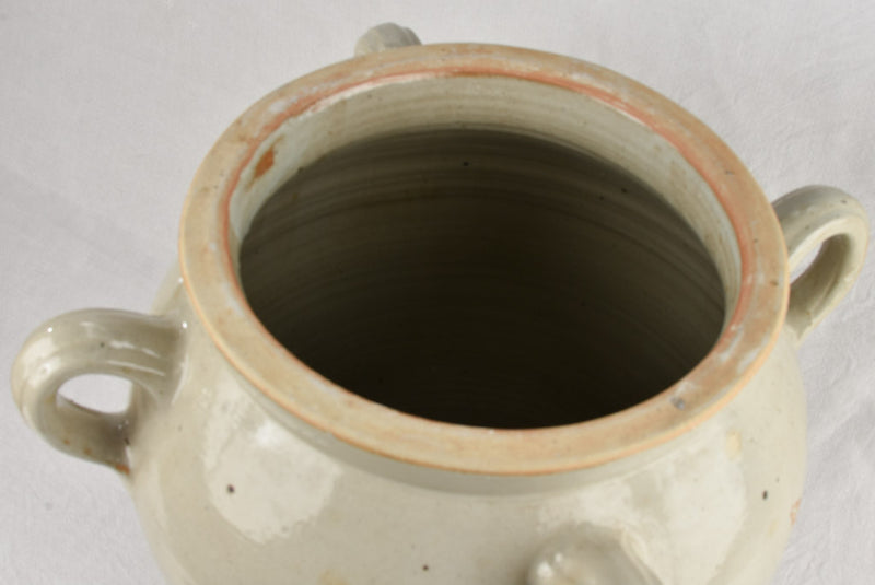 Large Stoneware Pot with lid (4 Handles) 22"