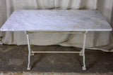 Antique French marble top bistro table - rectangular
