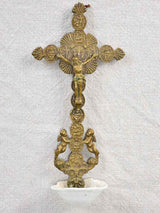 18th century bronze and porcelain benetier for holy water