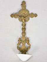 18th century bronze and porcelain benetier for holy water