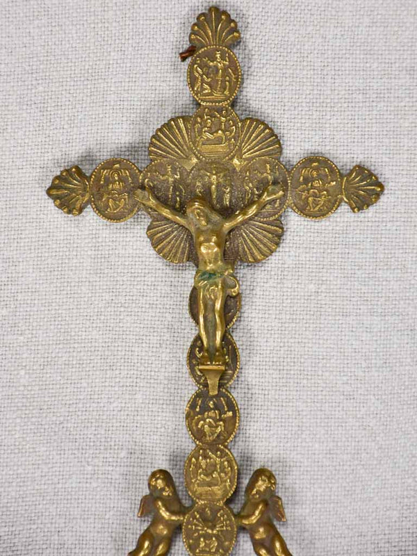 18th century bronze and porcelain benetier for holy water