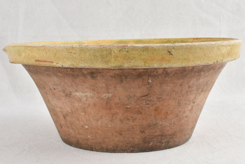 19th-Century Yellow Tian Bowl 14¼"