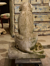 Pair of vintage French garden sculptures - dogs