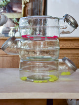 Lot of three 19th century lolly-shop canisters