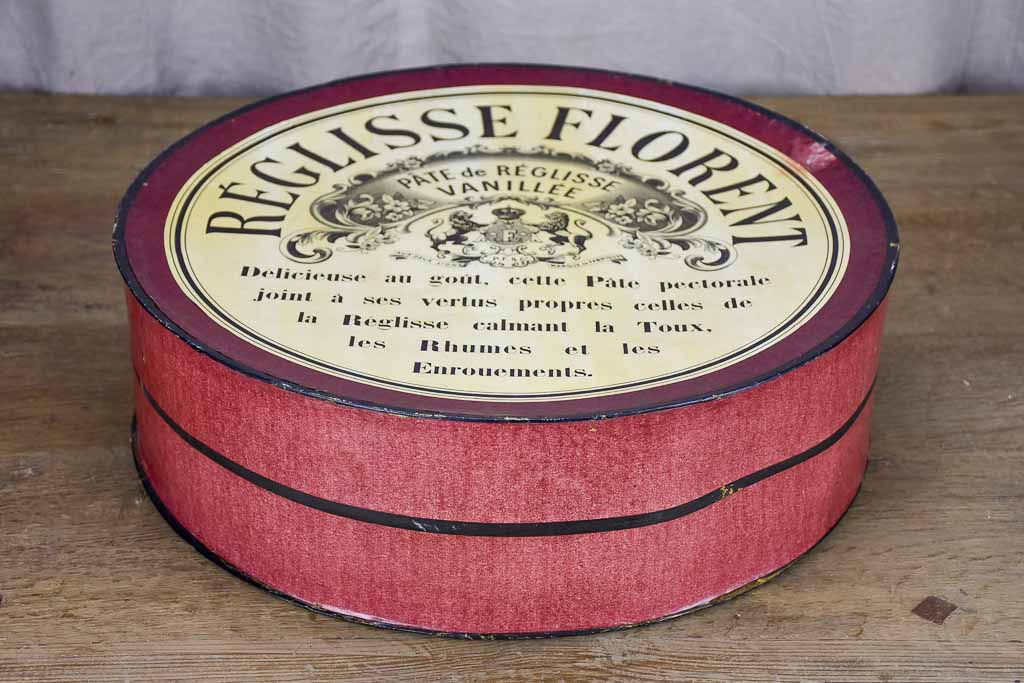 Very large Reglisse Florent cardboard sign