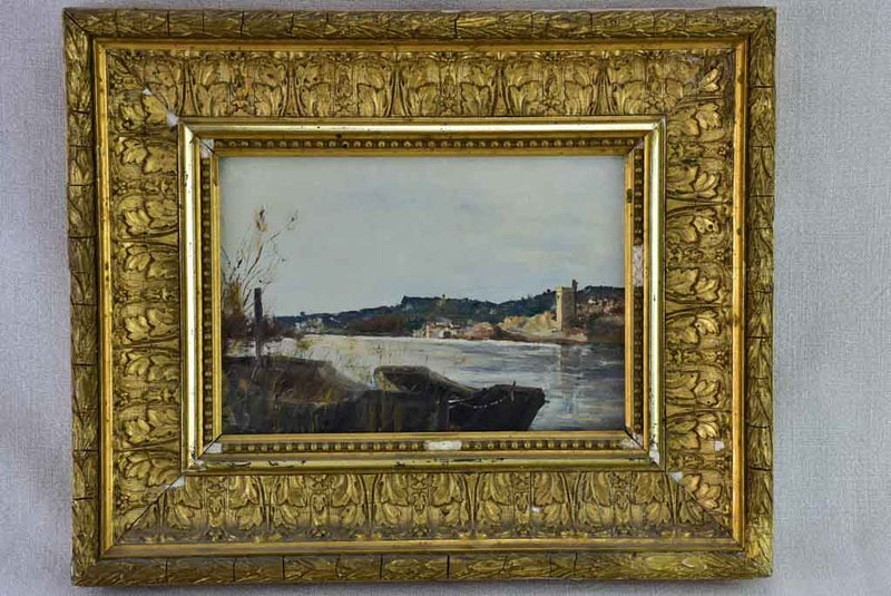 19th Century French painting of the Tour Philippe-le-Bel 13¾" x 17"