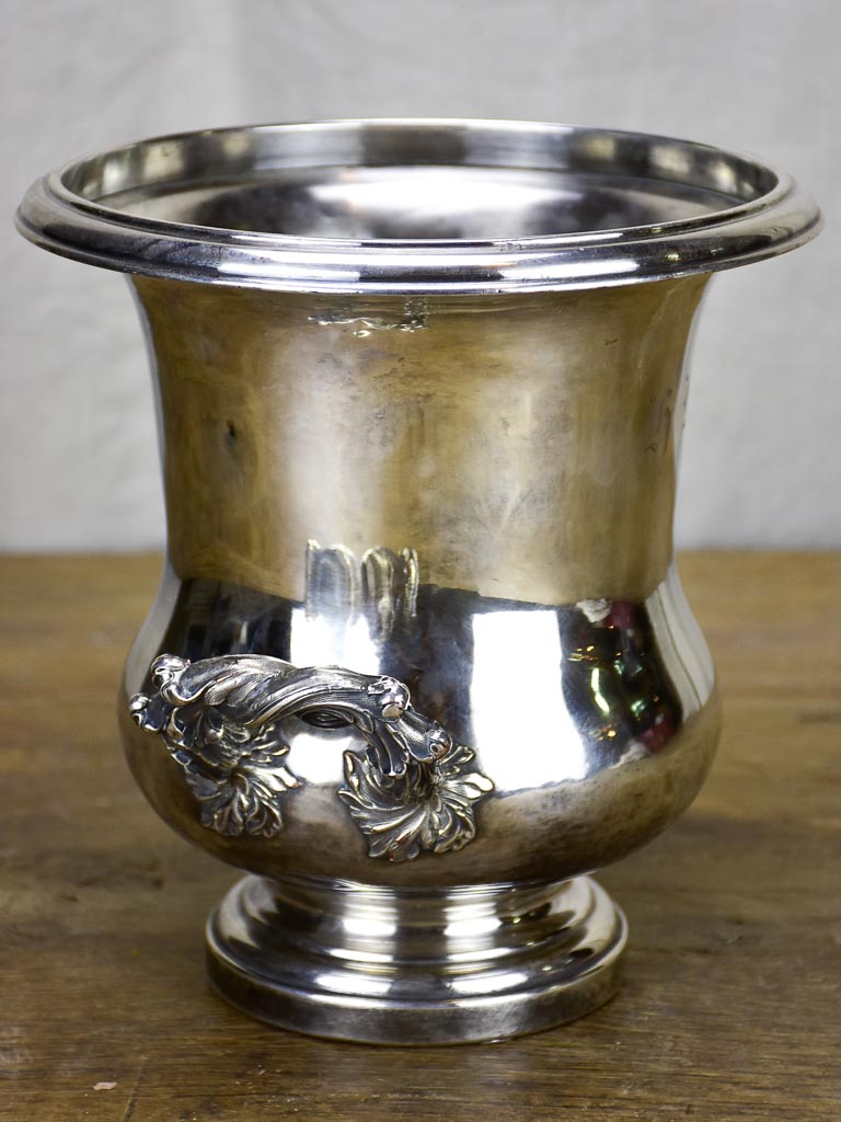 Antique French champagne bucket - silver plate