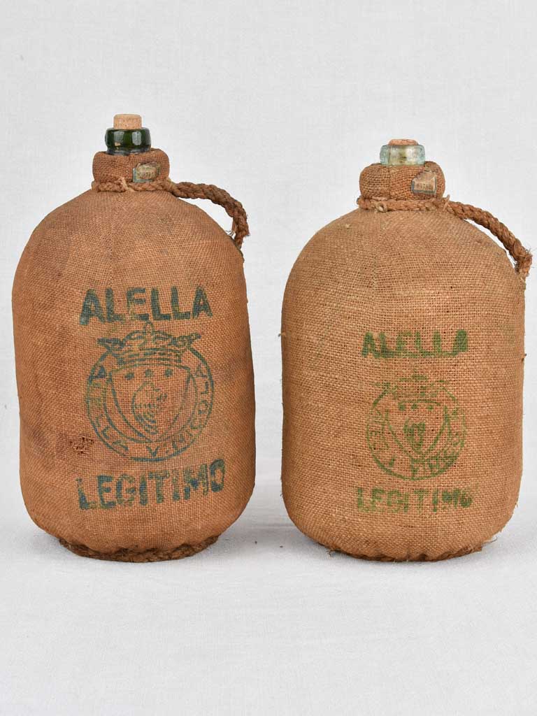 Wine carboys, Spanish, 1930s (two) 13¾"