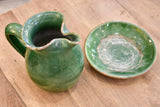 Antique French water jug and dish from Cliousclat, France