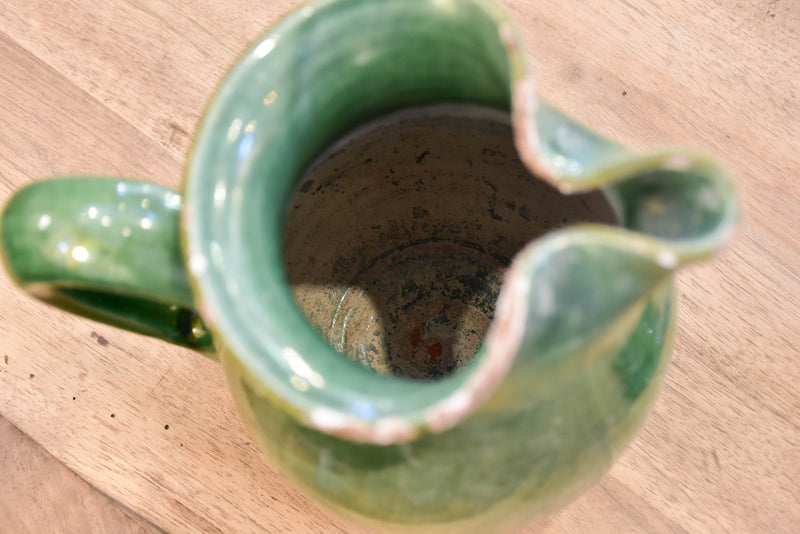 Antique French water jug and dish from Cliousclat, France