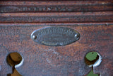 Antique French butcher’s display table with marble top