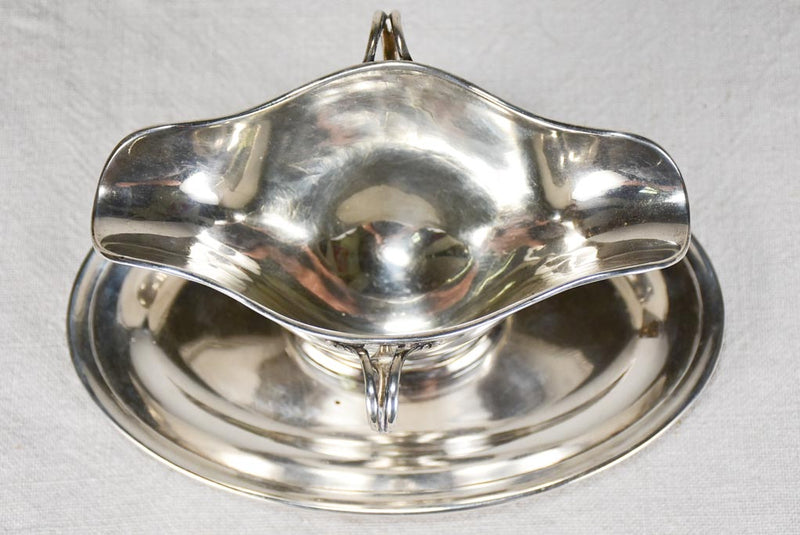 Superb silver-plated sauce dish