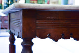 Antique French butcher’s display table with marble top