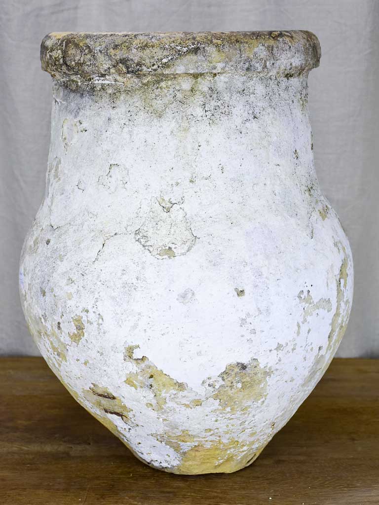 19th Century Spanish olive jar with white patina - 1 of 2