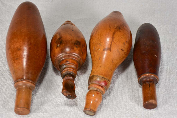 Early twentieth-century fruitwood flasks collection