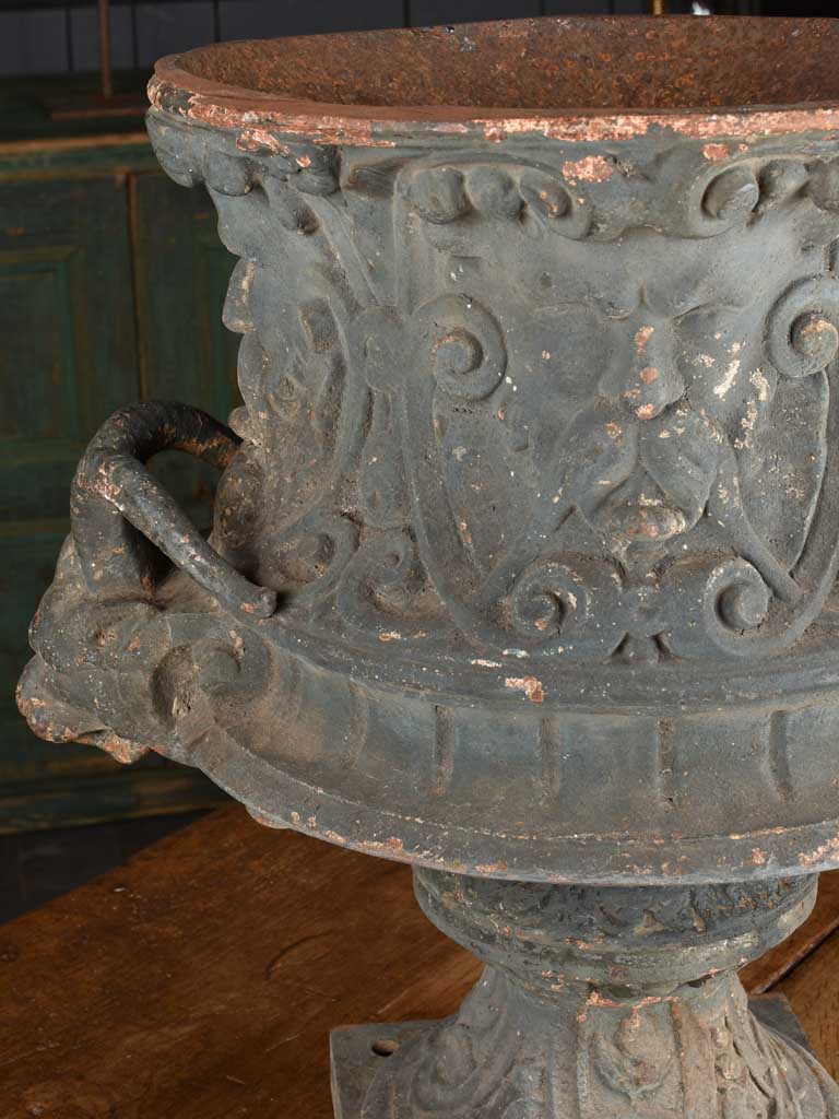 Medici urn, castiron, 19thcentury with chimera Chez Pluie