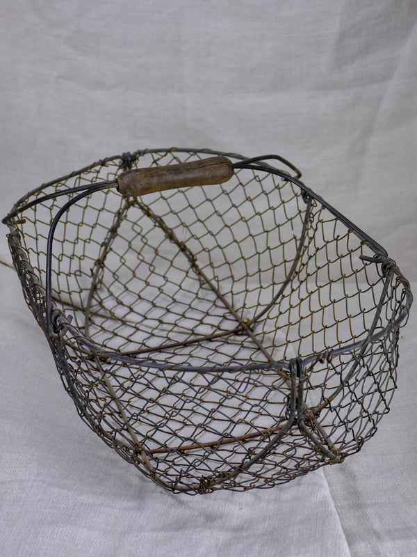 Antique French wire basket for the harvest