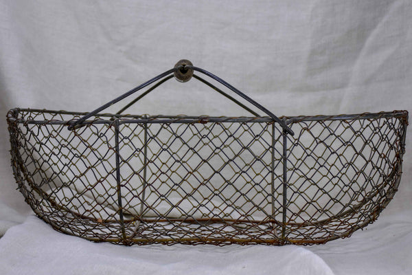 Antique French wire basket for the harvest
