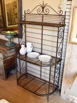 Rare pair of French boulangerie display shelves