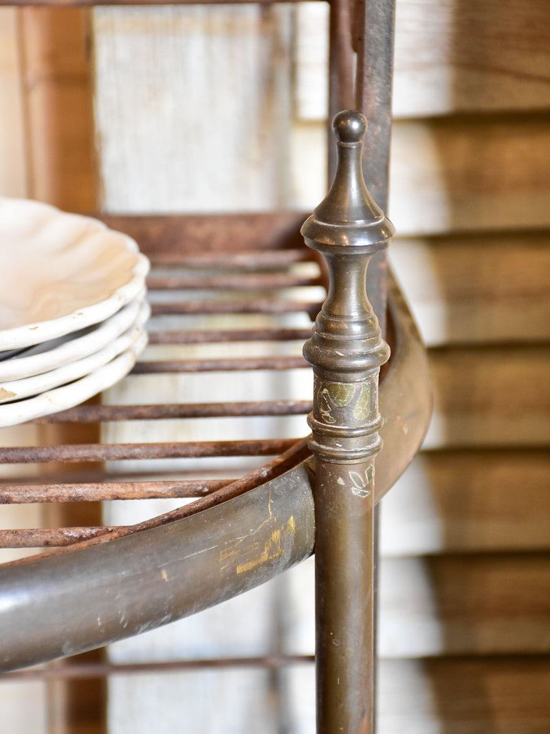 Rare pair of French boulangerie display shelves
