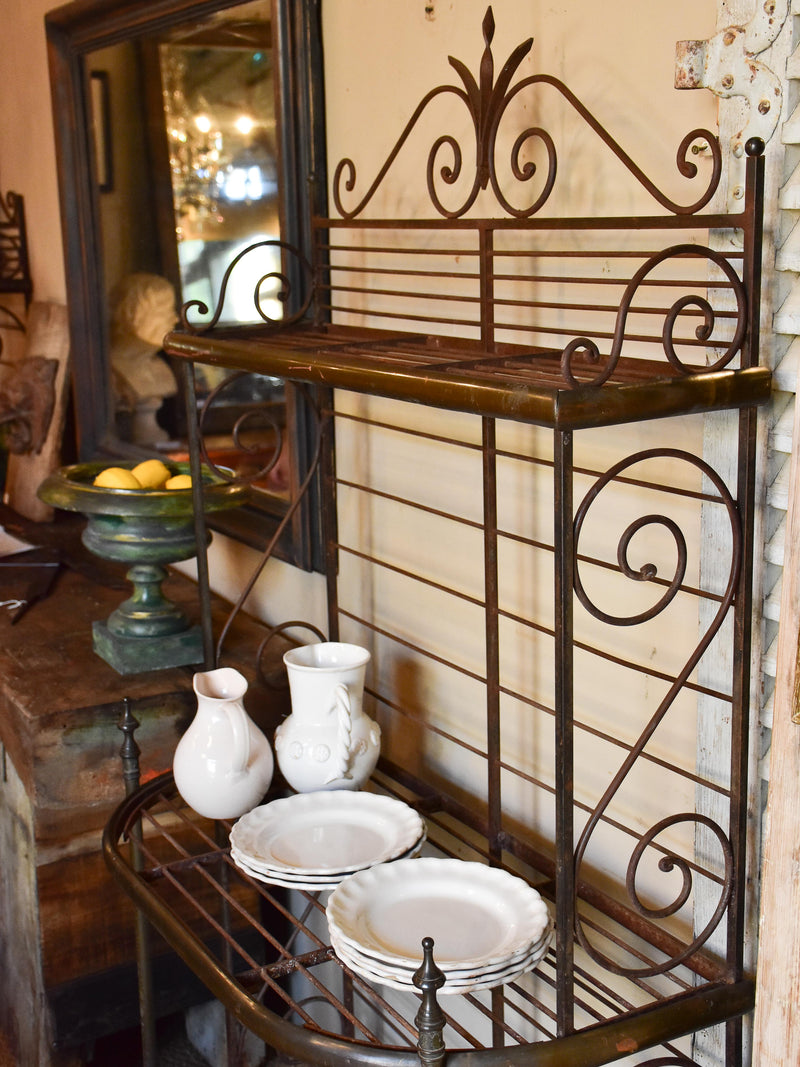 Rare pair of French boulangerie display shelves