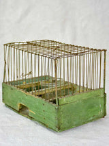 Early 20th century French birdcage with green patina