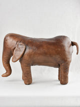 Vintage Leather Elephant footrest 25½"