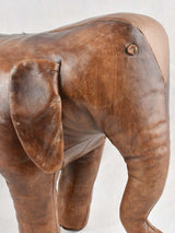 Vintage Leather Elephant footrest 25½"