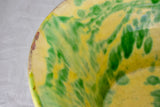 Large late 19th Century tian bowl with yellow and green glaze 19¼"