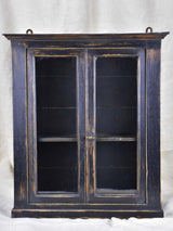 Small late 19th Century French glass door cabinet
