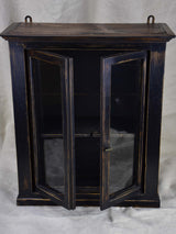 Small late 19th Century French glass door cabinet