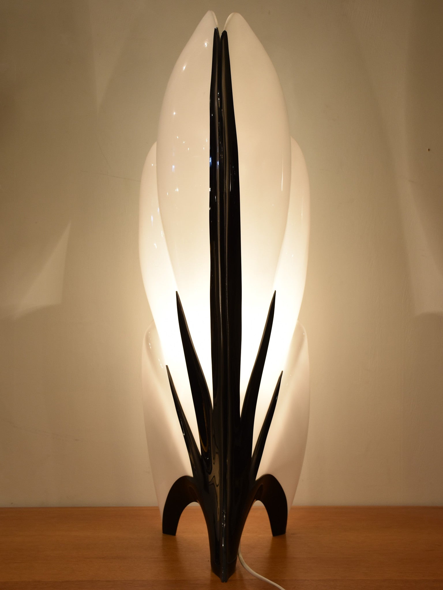 Lamp (Liane Rougier) perspex, black & white, 1970s