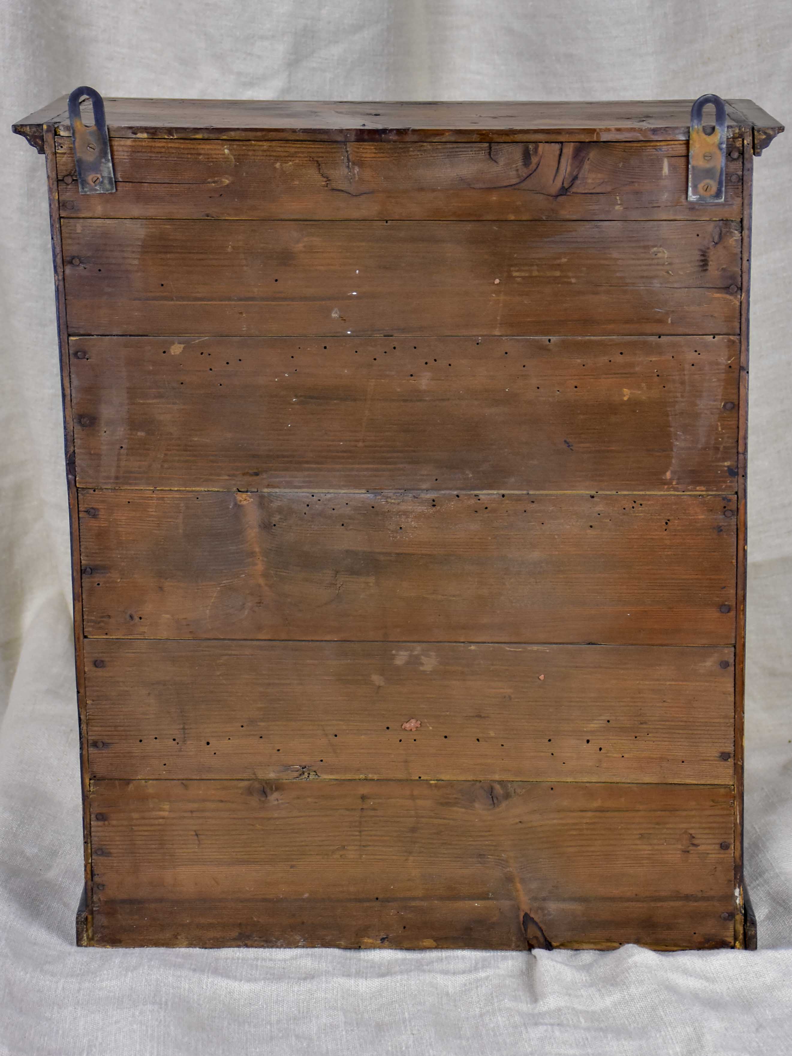 Small late 19th Century French glass door cabinet