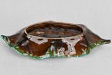 Platter, ceramic, leaf-shaped, large 11" x 20¾"