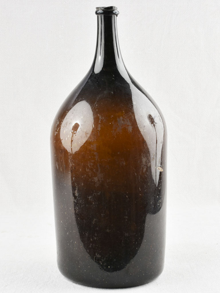 Antique Blown Dark Glass Vinegar Bottle