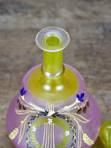 19th Century Enameled Glass Liqueur Bottle