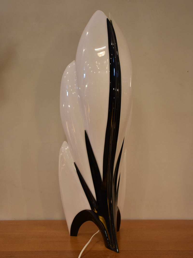 Lamp (Liane Rougier) perspex, black & white, 1970s
