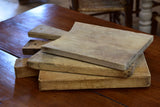 Three rustic French cutting boards