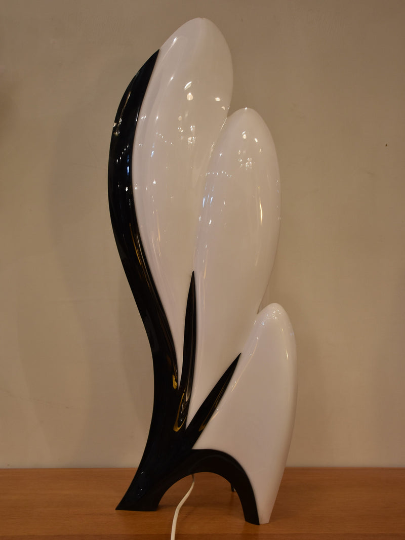 Lamp (Liane Rougier) perspex, black & white, 1970s