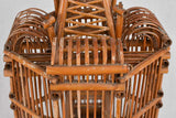 Birdcage, bamboo and rattan 26"