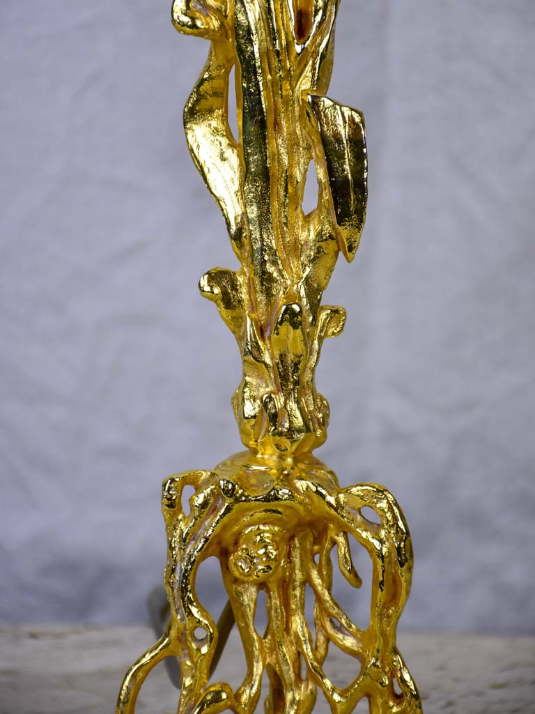 1990's gilded bronze lamp attributed to Pierre Casanove
