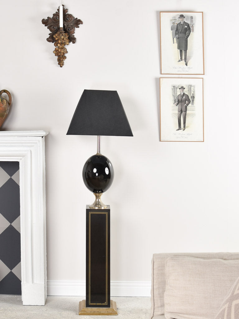 Vintage Le Dauphin floor lamp - black