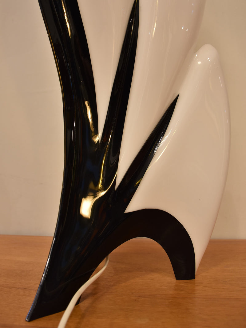 Lamp (Liane Rougier) perspex, black & white, 1970s