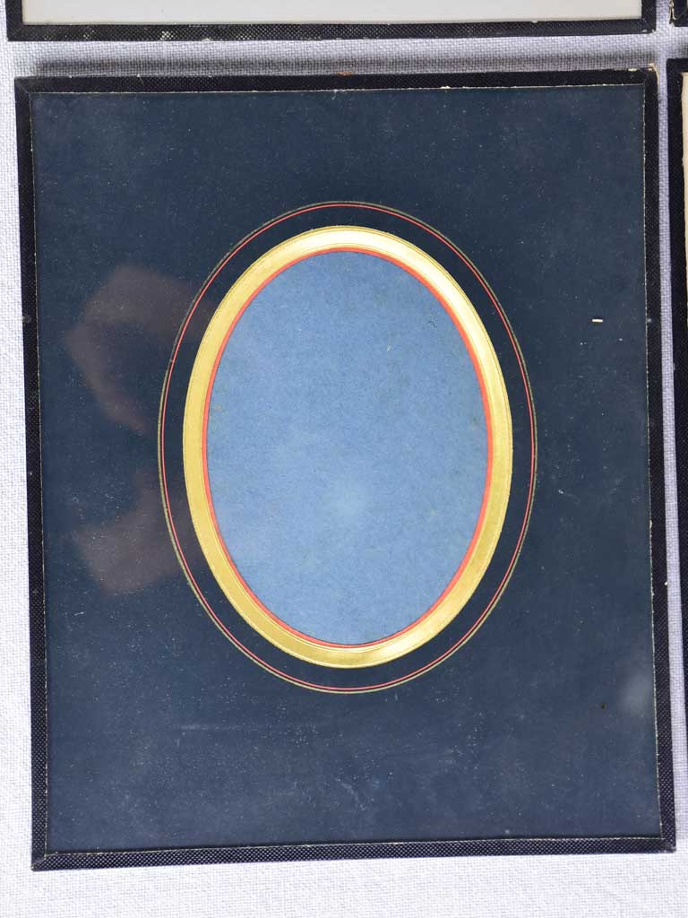 Collection of five antique French photo frames 8¾" x 10¾"