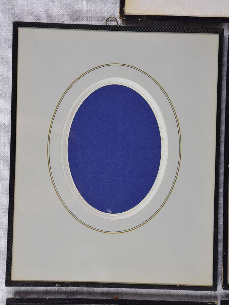 Collection of five antique French photo frames 8¾" x 10¾"