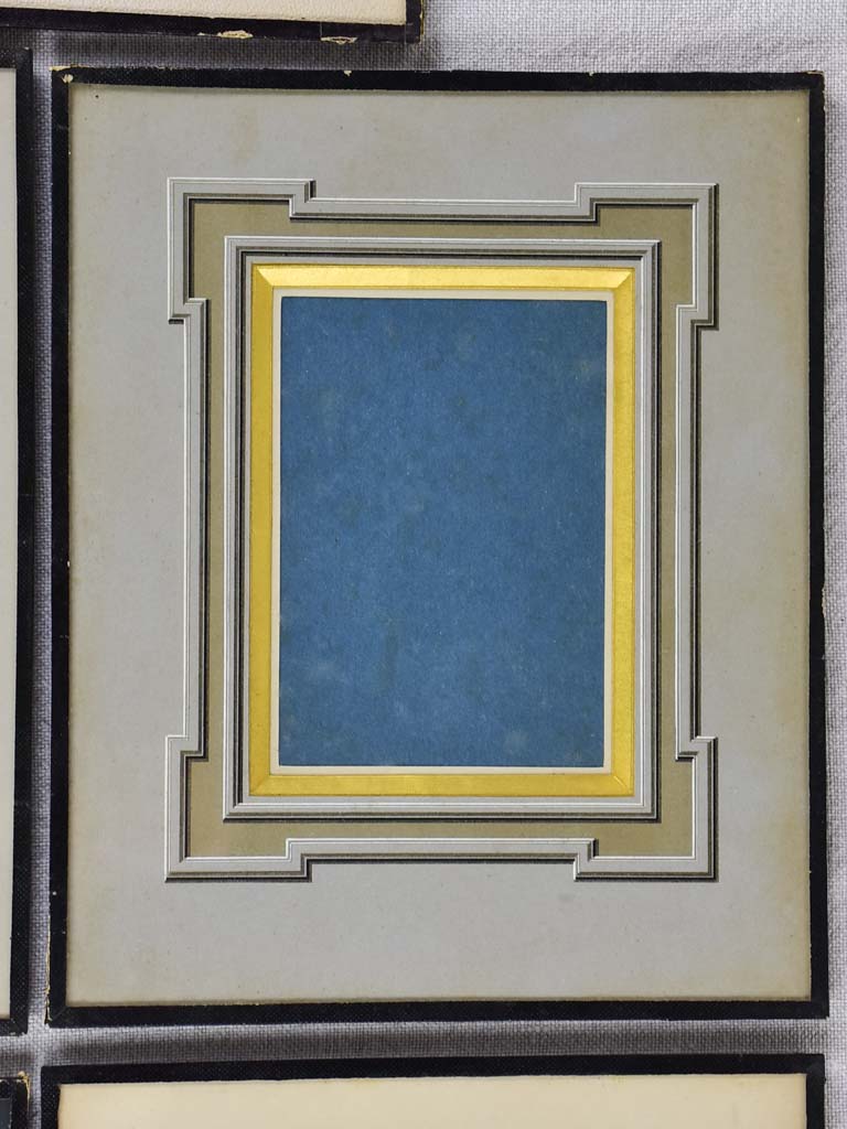 Collection of five antique French photo frames 8¾" x 10¾"