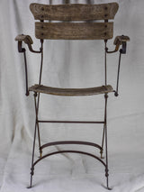 Antique French folding garden armchair