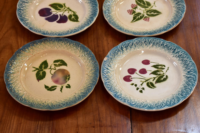 Set of six 19th century French plates