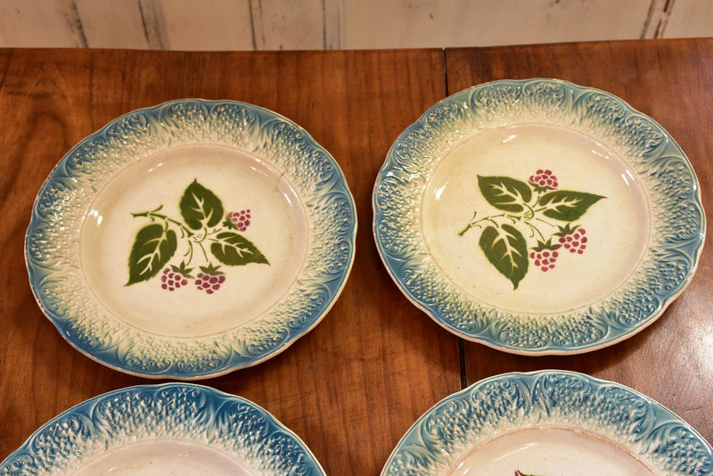 Set of six 19th century French plates